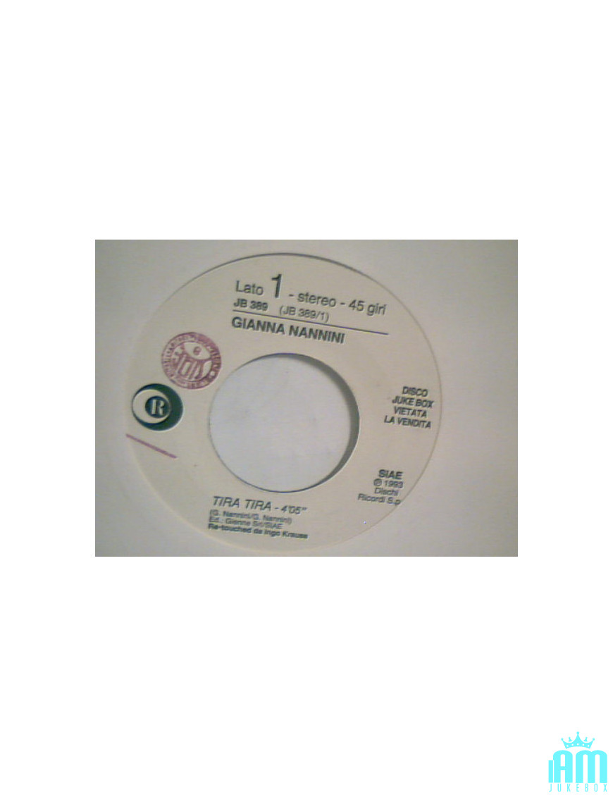 Tira Tira [Gianna Nannini] – Vinyl 7", 45 RPM, Jukebox [product.brand] 1 - Shop I'm Jukebox 