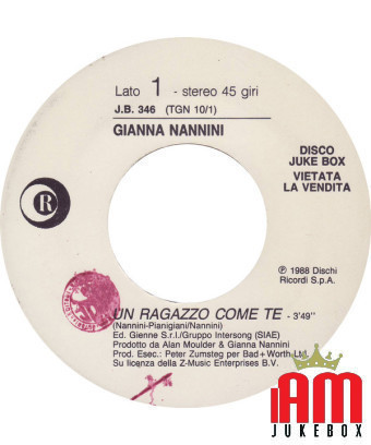 A Boy Like You Desire [Gianna Nannini,...] - Vinyl 7", 45 RPM, Jukebox [product.brand] 1 - Shop I'm Jukebox 