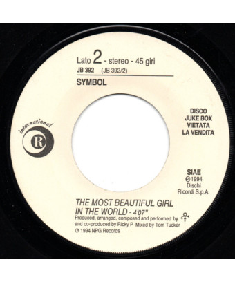 Hey Bionda   The Most Beautiful Girl In The World [Ufo Piemontesi,...] - Vinyl 7", 45 RPM, Jukebox