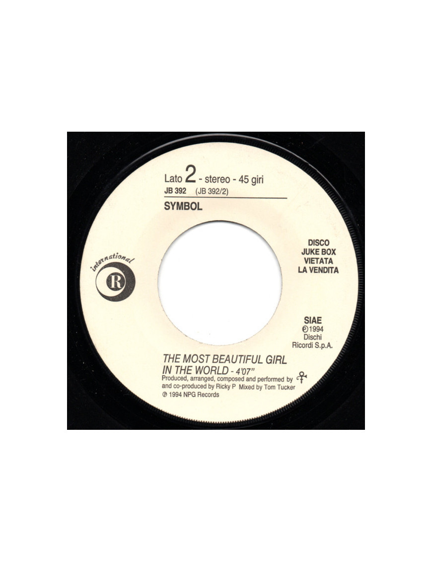 Hey Bionda   The Most Beautiful Girl In The World [Ufo Piemontesi,...] - Vinyl 7", 45 RPM, Jukebox