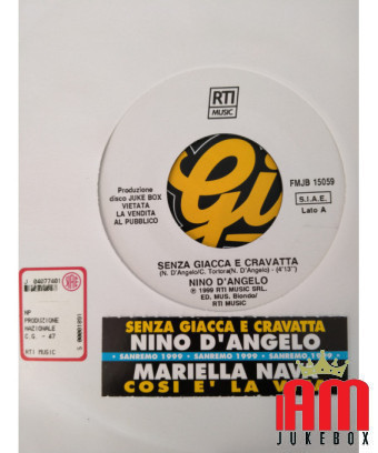 Ohne Jacke und Krawatte ist das Leben [Nino D'Angelo,...] – Vinyl 7", 45 RPM, Jukebox [product.brand] 1 - Shop I'm Jukebox 