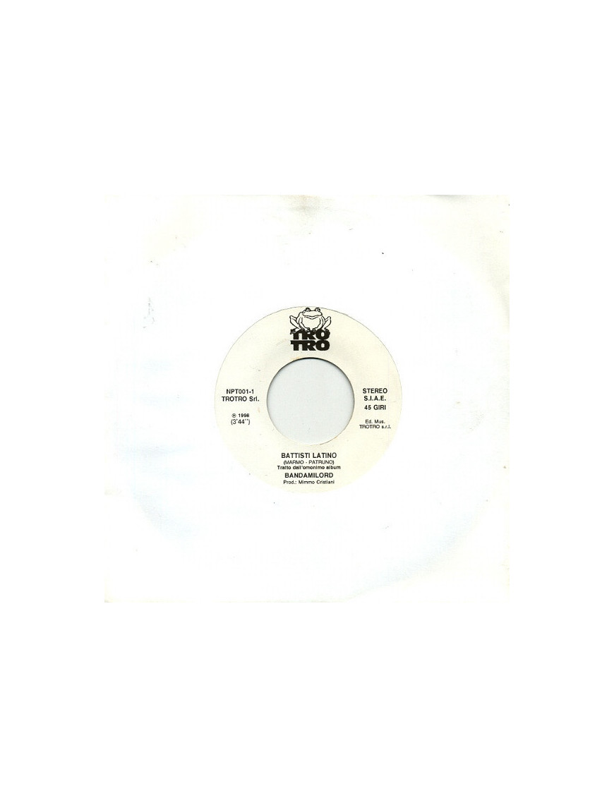 Battisti Latino [Banda Milord] - Vinyl 7", 45 RPM, Single, Jukebox [product.brand] 1 - Shop I'm Jukebox 