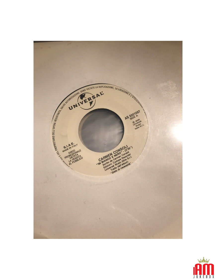 In Black And White Desert Rose [Carmen Consoli,...] - Vinyl 7", 45 RPM, Promo [product.brand] 1 - Shop I'm Jukebox 