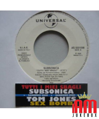 All My Mistakes Sex Bomb [Subsonica,...] - Vinyle 7", Single, Jukebox, Promo [product.brand] 1 - Shop I'm Jukebox 