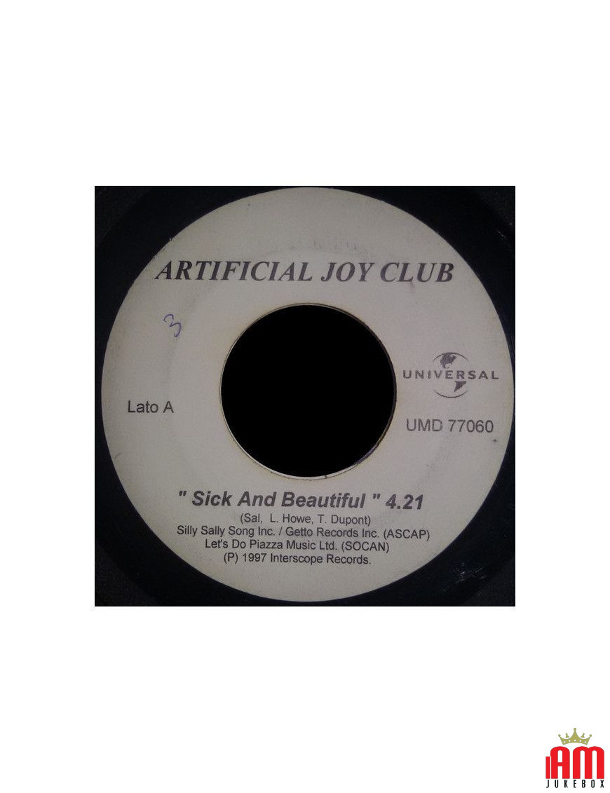 Sick And Beautiful La Mucara [Artificial Joy Club,...] - Vinyle 7", 45 RPM, Promo [product.brand] 1 - Shop I'm Jukebox 