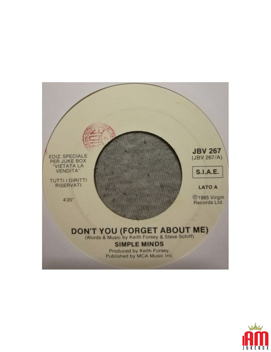 Don't You Se Le Canti Un Boogie [Simple Minds,...] - Vinyle 7", 45 RPM, Jukebox [product.brand] 1 - Shop I'm Jukebox 