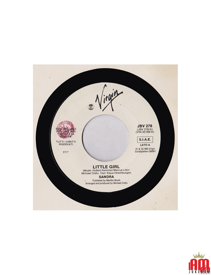 Little Girl Gambit [Sandra,...] – Vinyl 7", 45 RPM, Jukebox [product.brand] 1 - Shop I'm Jukebox 