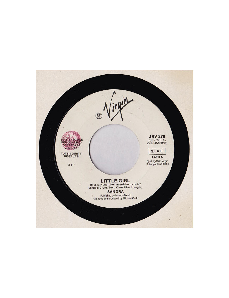 Little Girl Gambit [Sandra,...] - Vinyl 7", 45 RPM, Jukebox [product.brand] 1 - Shop I'm Jukebox 