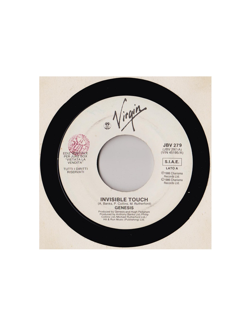 Invisible Touch   L'Onda [Genesis,...] - Vinyl 7", 45 RPM, Jukebox