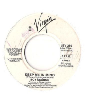 Keep Me In Mind Shattered Dreams [Boy George,...] - Vinyle 7", 45 tours, Jukebox [product.brand] 1 - Shop I'm Jukebox 