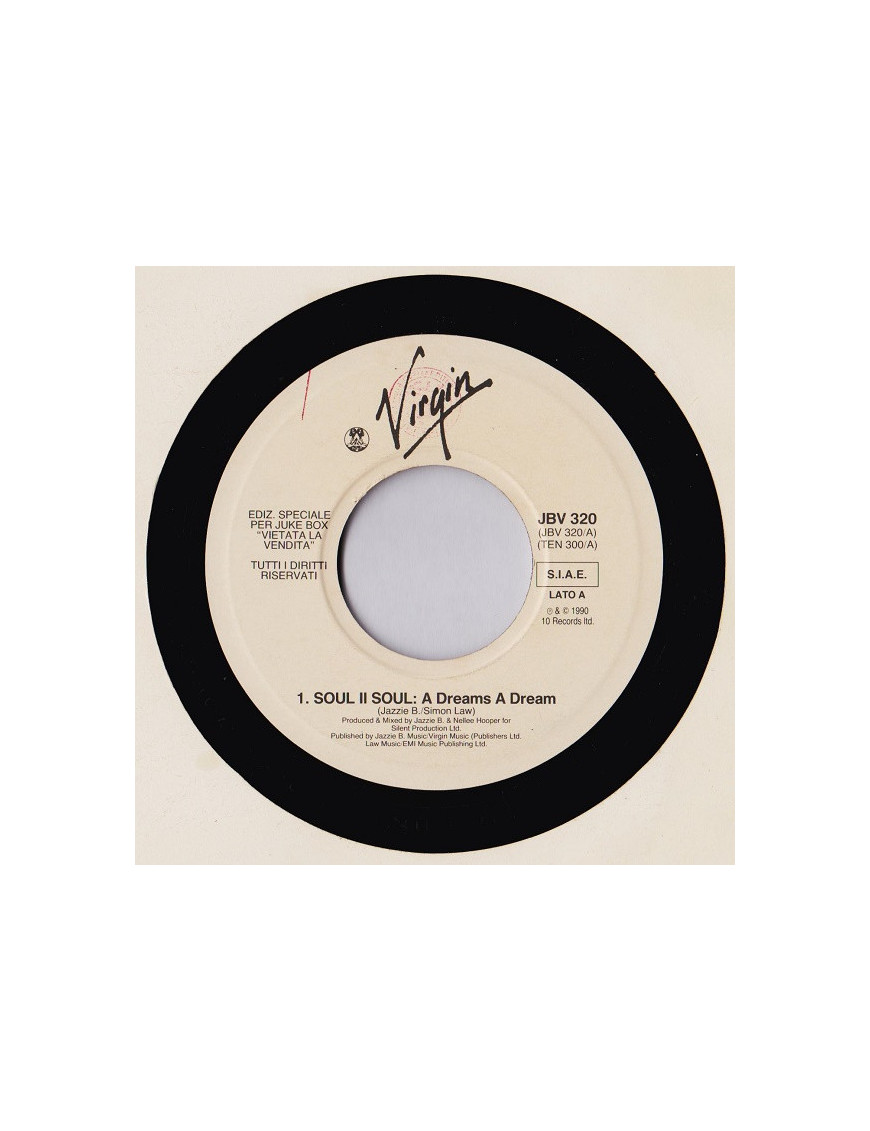 A Dreams A Dream You Do Me [Soul II Soul,...] - Vinyl 7", 45 RPM, Jukebox [product.brand] 1 - Shop I'm Jukebox 