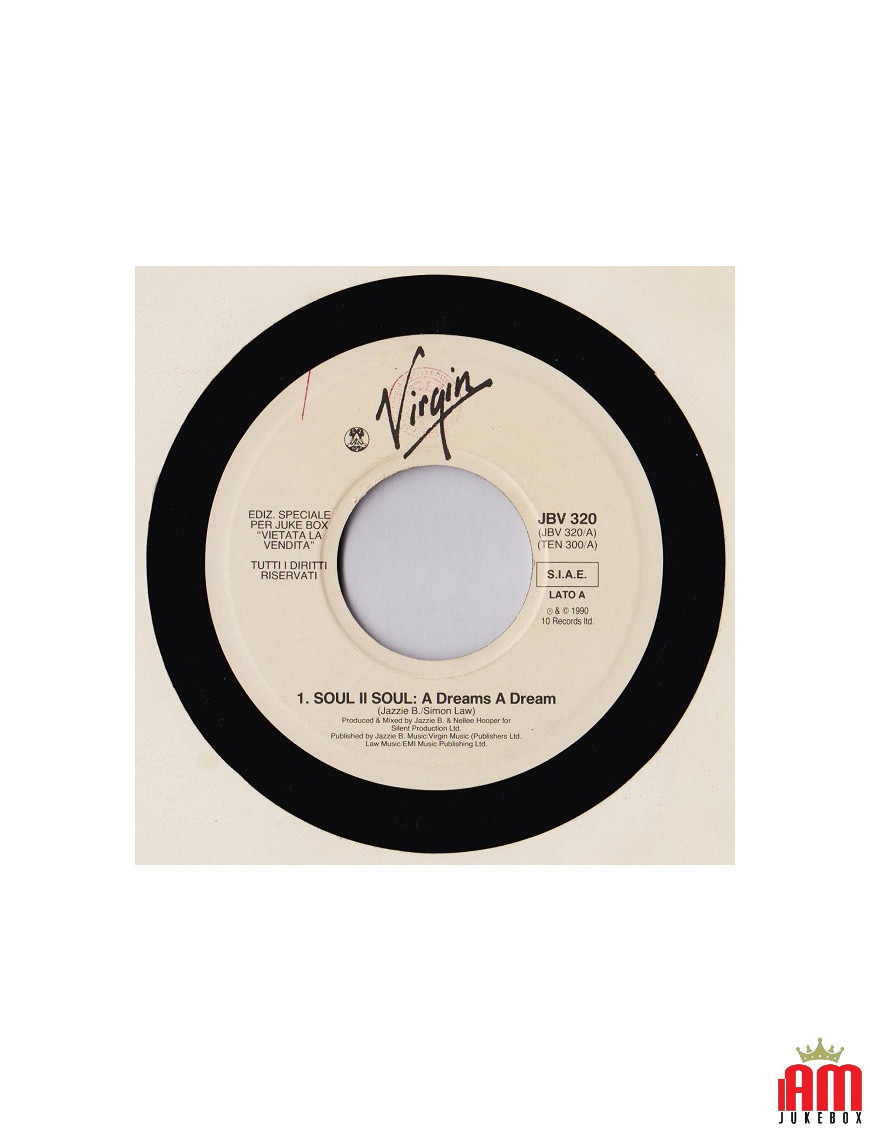 A Dreams A Dream You Do Me [Soul II Soul,...] - Vinyle 7", 45 RPM, Jukebox