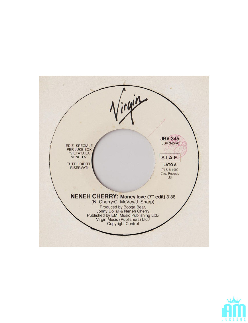 Money Love (7" Edit) Carry On (Radio Version) [Neneh Cherry,...] - Vinyle 7", 45 RPM, Jukebox [product.brand] 1 - Shop I'm Jukeb