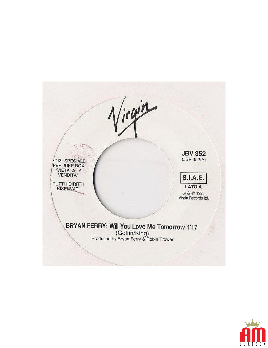 Will You Love Me Tomorrow Strane Le Donne [Bryan Ferry,...] – Vinyl 7", 45 RPM, Jukebox [product.brand] 1 - Shop I'm Jukebox 