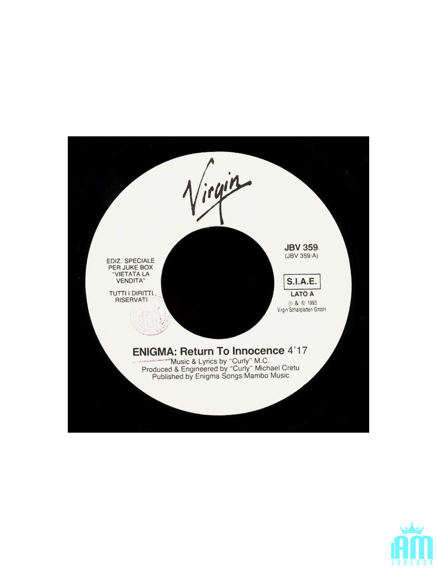 Return To Innocence   Acant [Enigma,...] - Vinyl 7", 45 RPM, Jukebox