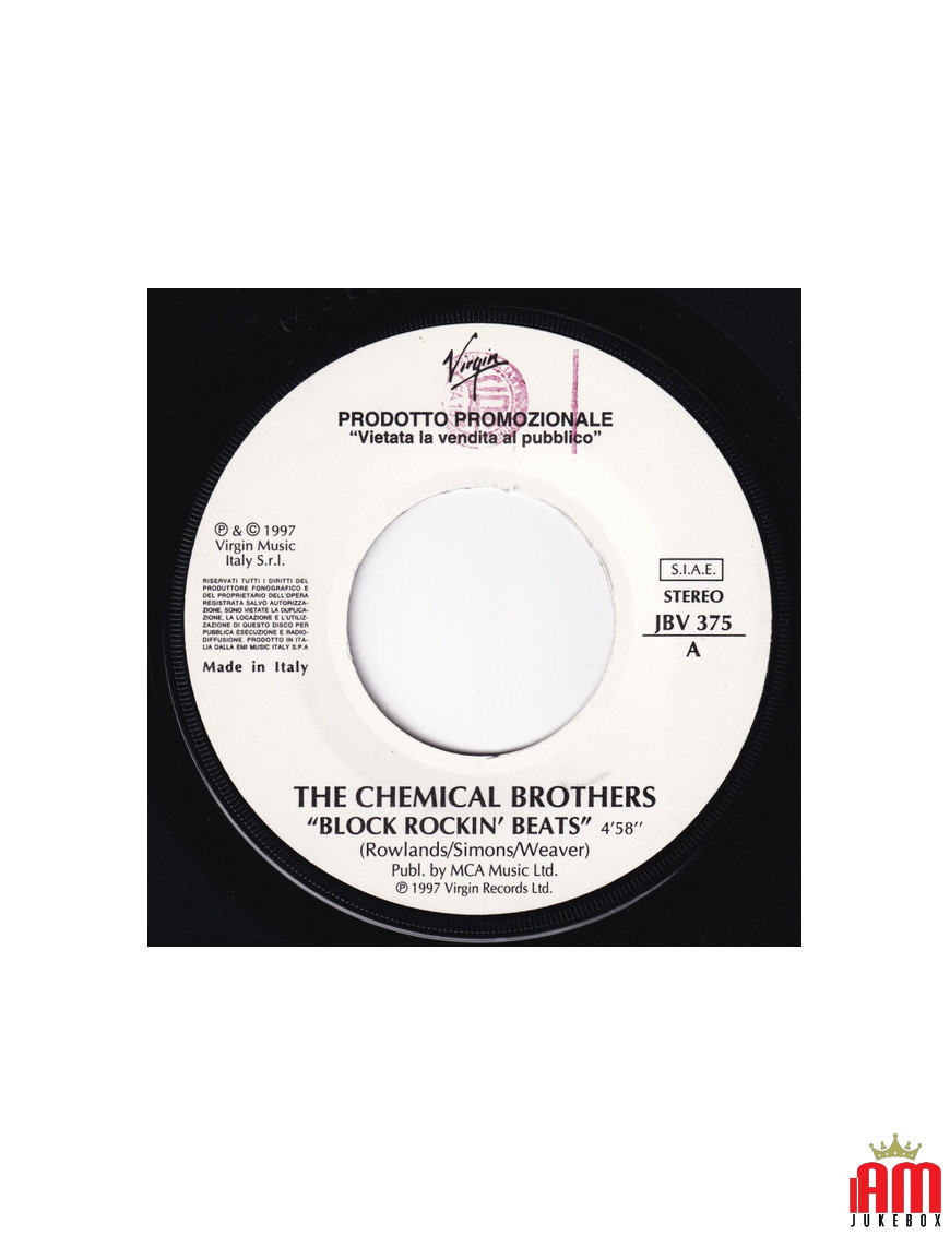 Block Rockin' Beats Wanna B Like A Man [The Chemical Brothers,...] - Vinyl 7", 45 RPM, Jukebox, Promo [product.brand] 1 - Shop I