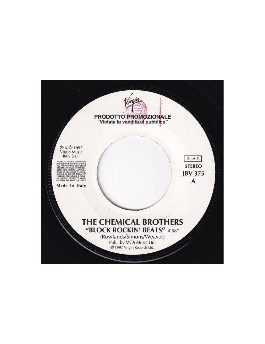 Block Rockin' Beats Wanna B Like A Man [The Chemical Brothers,...] – Vinyl 7", 45 RPM, Jukebox, Promo
