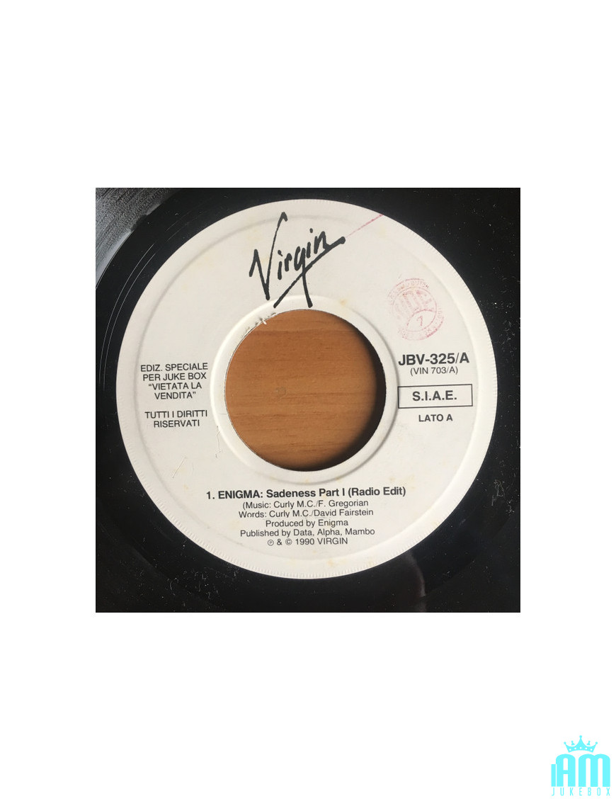 Sadeness Teil 1 (Radio Edit) One And Only Man [Enigma,...] – Vinyl 7", 45 RPM, Jukebox [product.brand] 1 - Shop I'm Jukebox 
