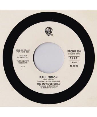 L'enfant évident qui pleure sous la pluie [Paul Simon,...] - Vinyl 7", 45 RPM, Jukebox