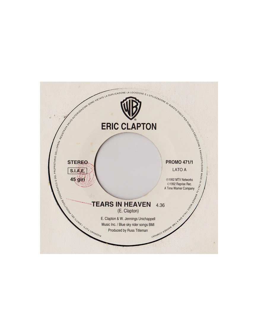 Tears In Heaven Can't Do A Thing (To Stop Me) [Eric Clapton,...] – Vinyl 7", 45 RPM, Jukebox, Stereo [product.brand] 1 - Shop I'