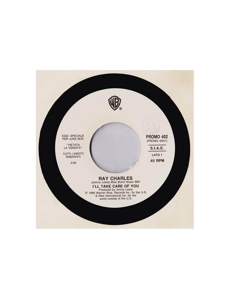 Je prendrai soin de toi, feu dans le sang [Ray Charles,...] - Vinyl 7", 45 RPM, Jukebox