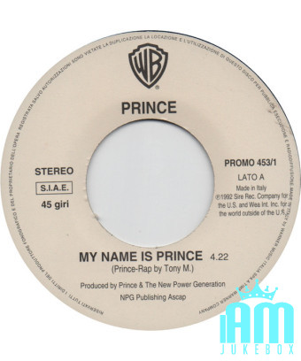 Mon nom est Prince Nell'Acqua [Prince,...] - Vinyl 7", 45 RPM, Promo [product.brand] 1 - Shop I'm Jukebox 