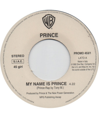 My Name Is Prince   Nell'Acqua [Prince,...] - Vinyl 7", 45 RPM, Promo