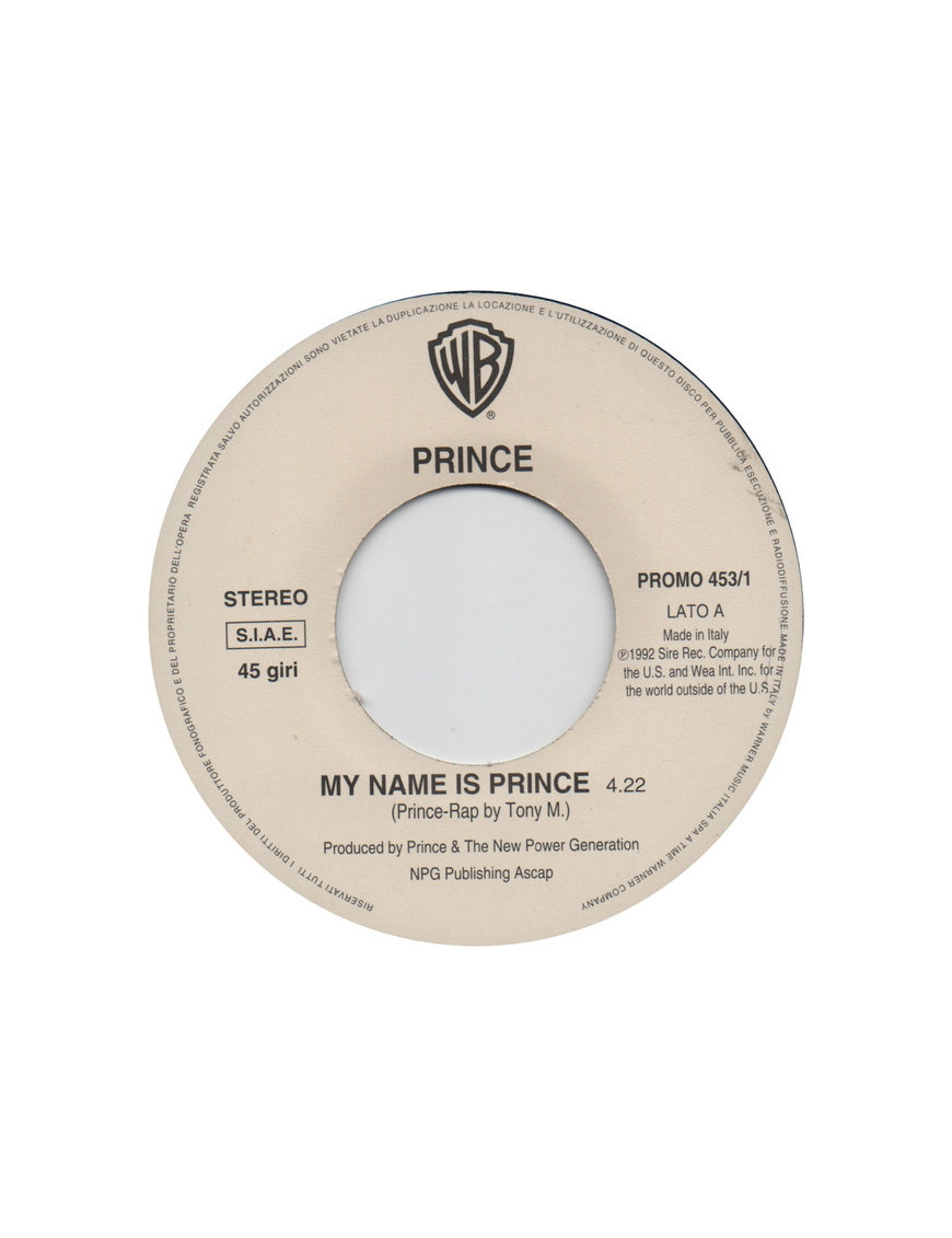 My Name Is Prince Nell'Acqua [Prince,...] – Vinyl 7", 45 RPM, Promo [product.brand] 1 - Shop I'm Jukebox 