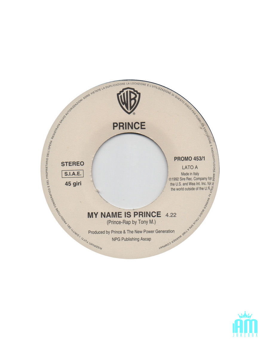 Mon nom est Prince Nell'Acqua [Prince,...] - Vinyl 7", 45 RPM, Promo [product.brand] 1 - Shop I'm Jukebox 
