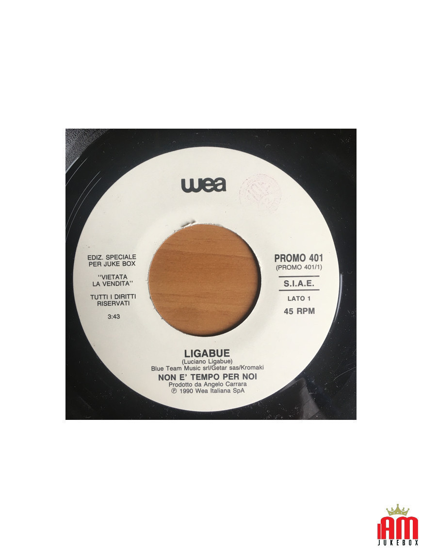 There's No Time For Us The Force Of Love [Luciano Ligabue,...] - Vinyl 7", 45 RPM, Jukebox