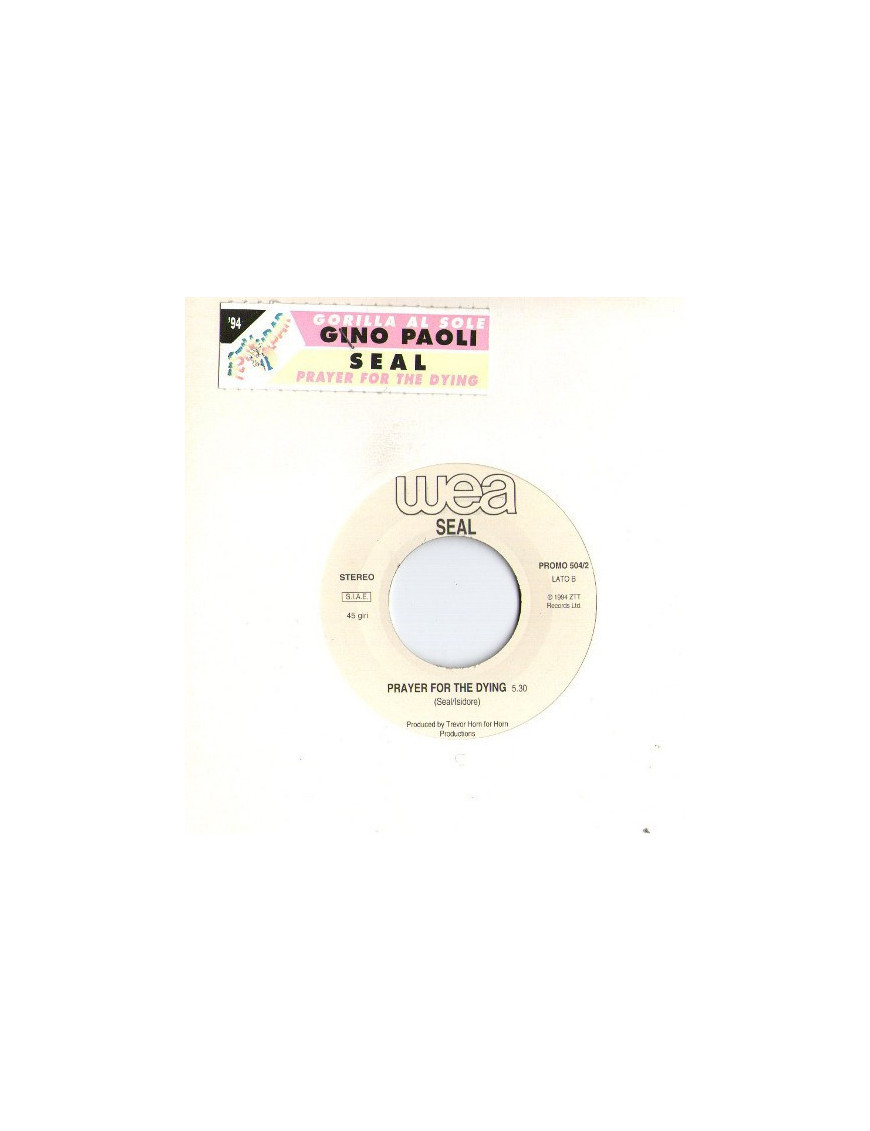Gorilla Al Sole Prayer For The Dying [Gino Paoli,...] – Vinyl 7", 45 RPM, Jukebox [product.brand] 1 - Shop I'm Jukebox 