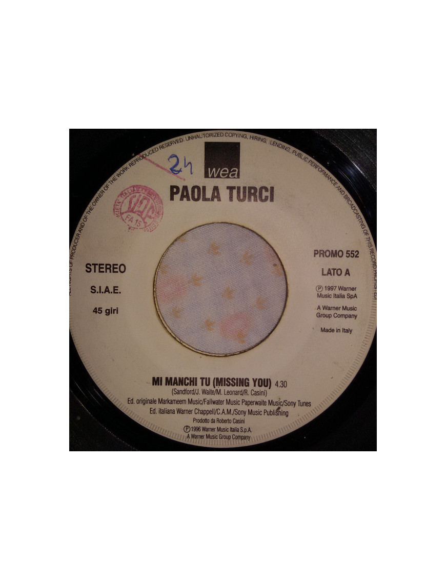 MI Manchi Tu (Missing You) When I Need You [Paola Turci,...] - Vinyl 7", 45 RPM, Stereo [product.brand] 1 - Shop I'm Jukebox 