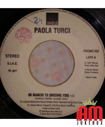 MI Manchi Tu (Missing You) When I Need You [Paola Turci,...] – Vinyl 7", 45 RPM, Stereo [product.brand] 1 - Shop I'm Jukebox 