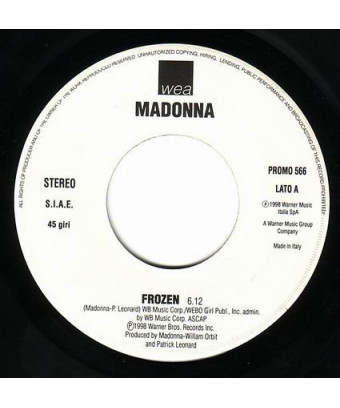 Frozen The Sea [Madonna,...] - Vinyl 7", 45 RPM [product.brand] 1 - Shop I'm Jukebox 