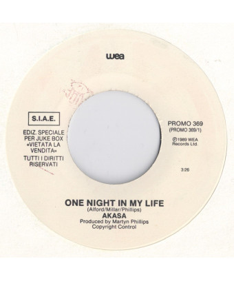 One Night In My Life   Heaven's Here [Akasa,...] - Vinyl 7", 45 RPM, Jukebox