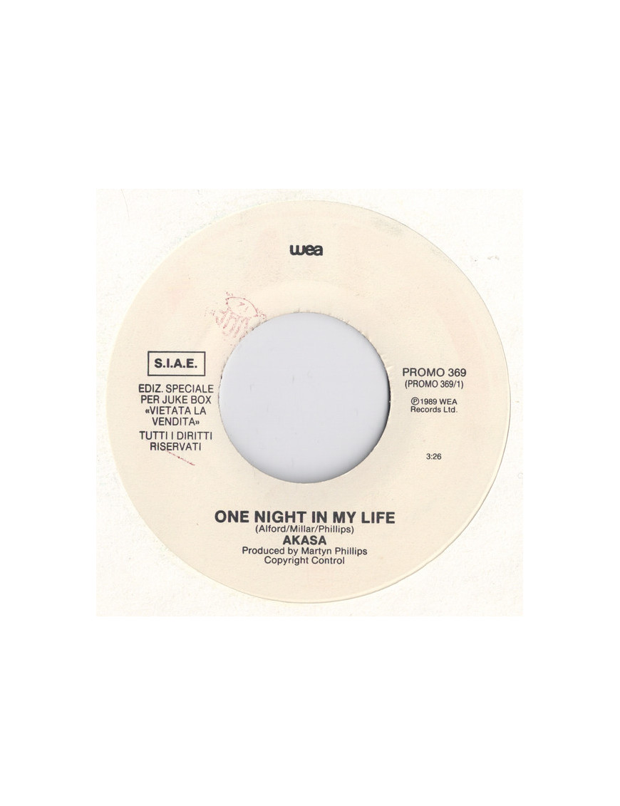 One Night In My Life   Heaven's Here [Akasa,...] - Vinyl 7", 45 RPM, Jukebox
