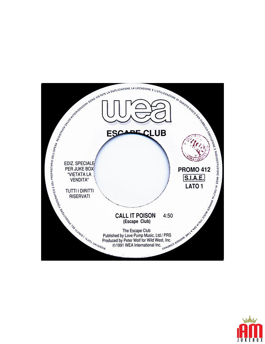 Call It Poison   Losing My Religion [The Escape Club,...] - Vinyl 7", 45 RPM, Jukebox