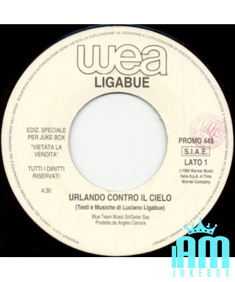 Screaming Against The Sky Love You All My Lifetime [Luciano Ligabue,...] – Vinyl 7", 45 RPM, Jukebox [product.brand] 1 - Shop I'