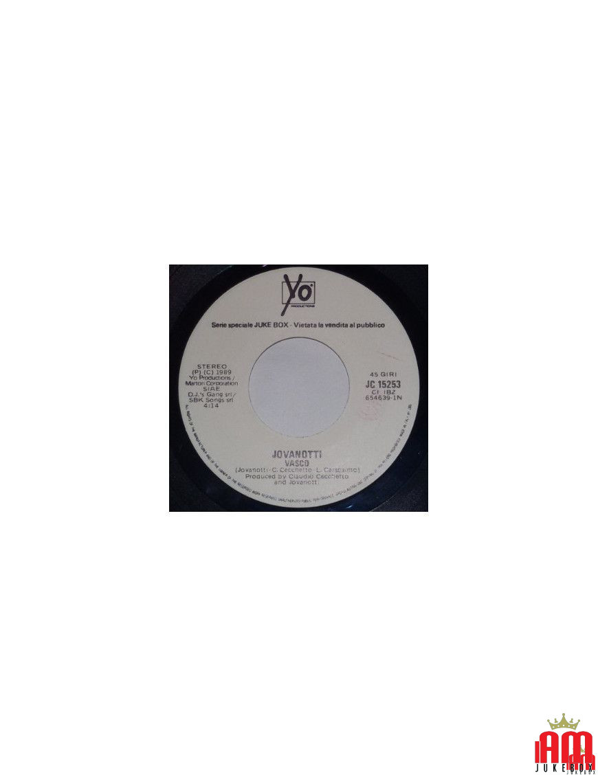 Vasco Stella [Jovanotti,...] - Vinyle 7", 45 RPM, Jukebox [product.brand] 1 - Shop I'm Jukebox 