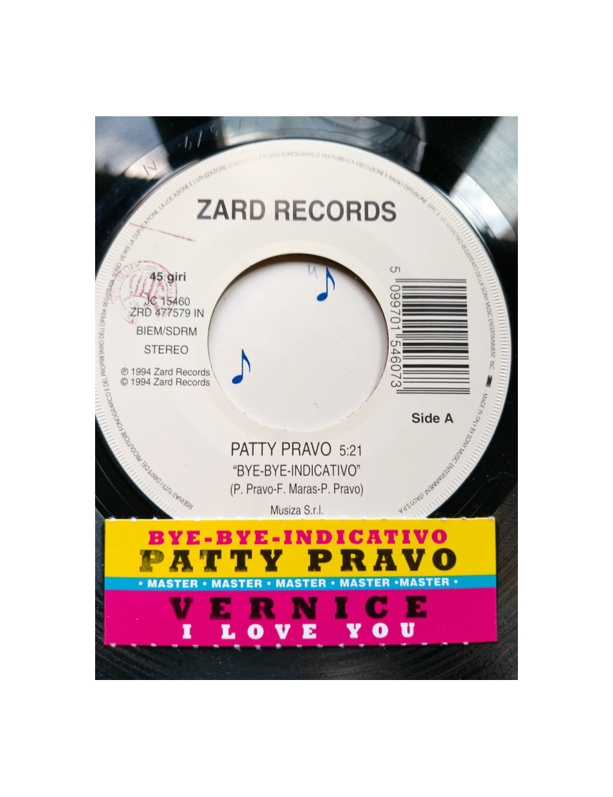 Bye Bye Indicativo   I Love You [Patty Pravo,...] - Vinyl 7", 45 RPM, Jukebox