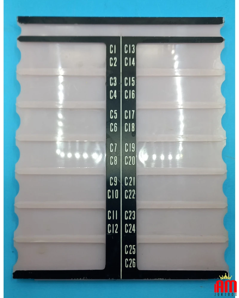 Italiano (Italian) Wurlitzer Porta Etichette (Stickers) numerati da D1 - D26 1 Parti di ricambi Wurlitzer [product.weight]1 Shop