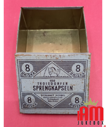 Box 100 Troisdorfen Sprengkapseln 8 BRISKA Jahrgang Blechdosen Idea regalo Zustand: Renoviert [product.supplier] 1 scatola monte