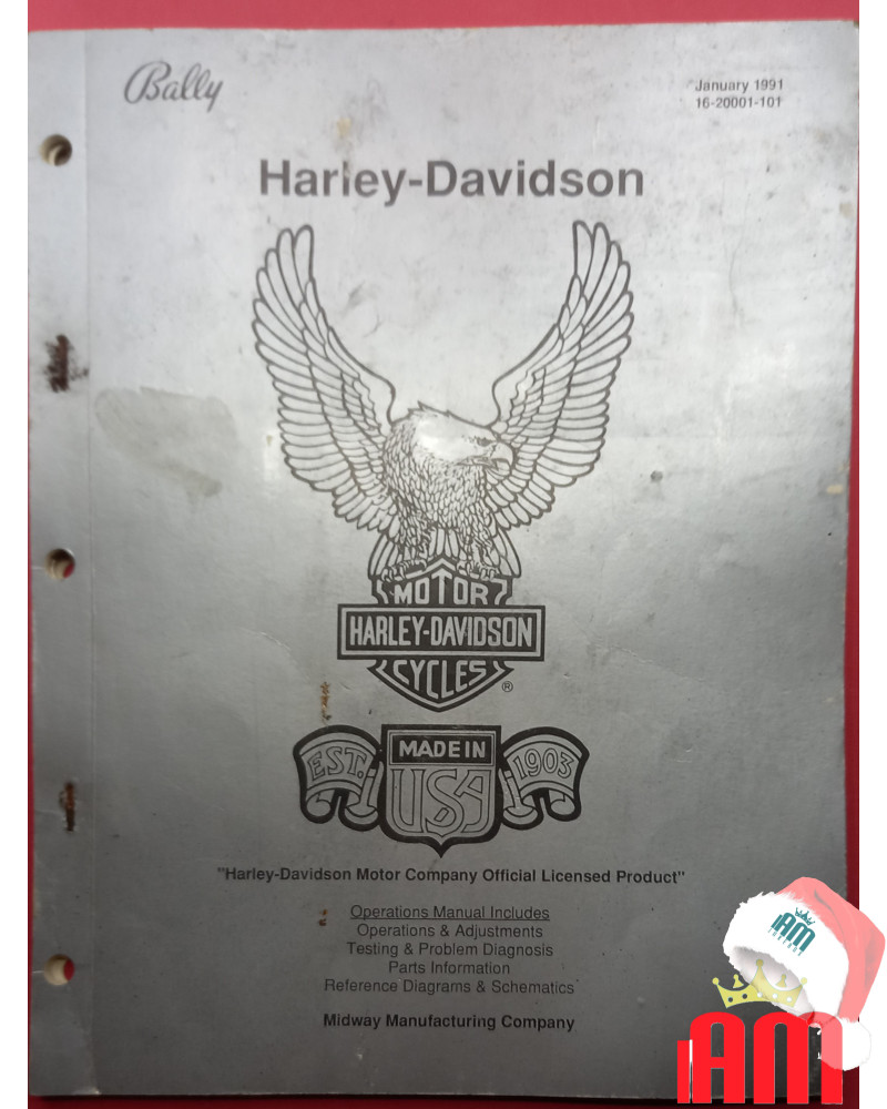 Italiano (Italian) [product.brand]Manuale operativo Bally Harley-Davidson originale del 1991 1 Manuali Flipper 1 Shop I'm Jukebo