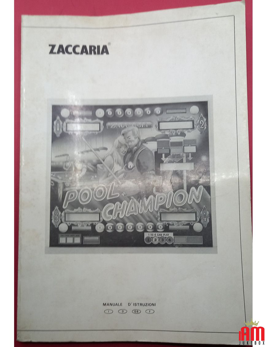 POOL CHAMPION ZACCARIA MANUAL (original) Pinball Manuals [product.brand] Condition: like new [product.supplier] 1 MANUALE POOL C