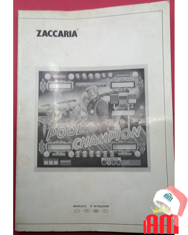 Italiano (Italian) [product.brand]MANUALE POOL CHAMPION ZACCARIA (originale) 1 Manuali Flipper 1 Shop I'm Jukebox iamjukebox.it 