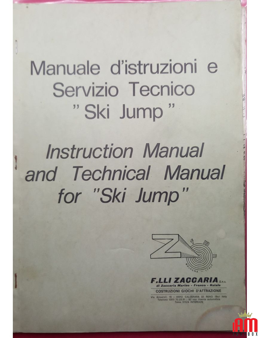 SKI JUMP ZACCARIA MANUAL (original) Pinball Manuals [product.brand] Condition: New [product.supplier] 1 MANUALE SKI JUMP ZACCARI