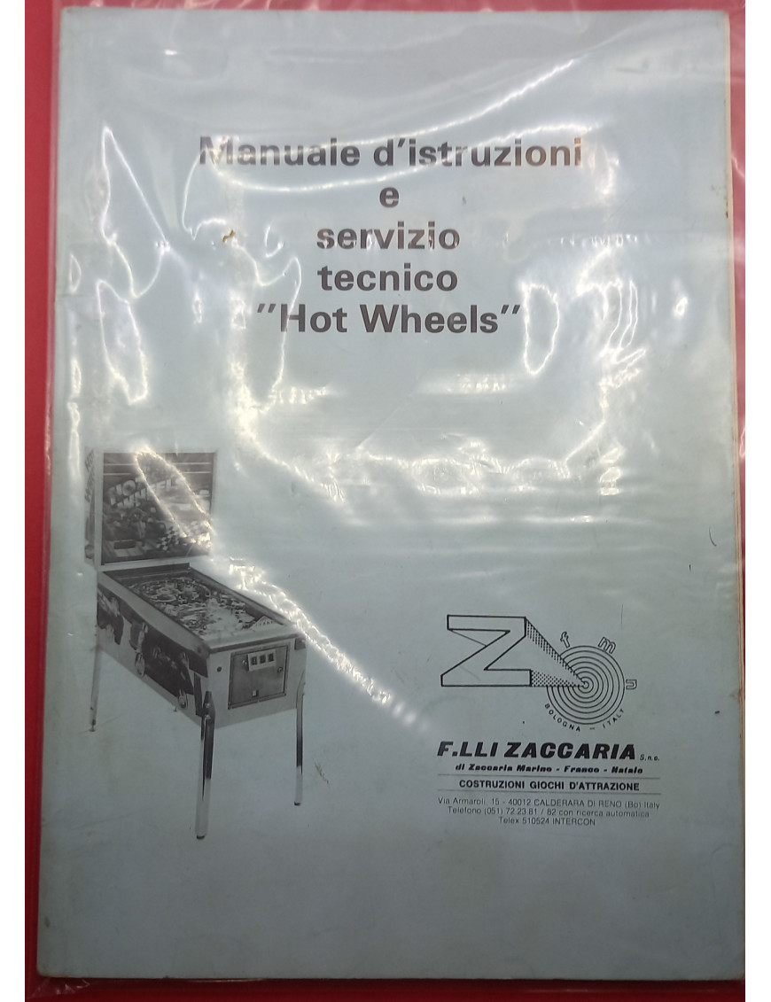 HOT WHEELS ZACCARIA MANUAL (original) Pinball Manuals [product.brand] Condition: New [product.supplier] 1 HOT WHEELS ZACCARIA MA
