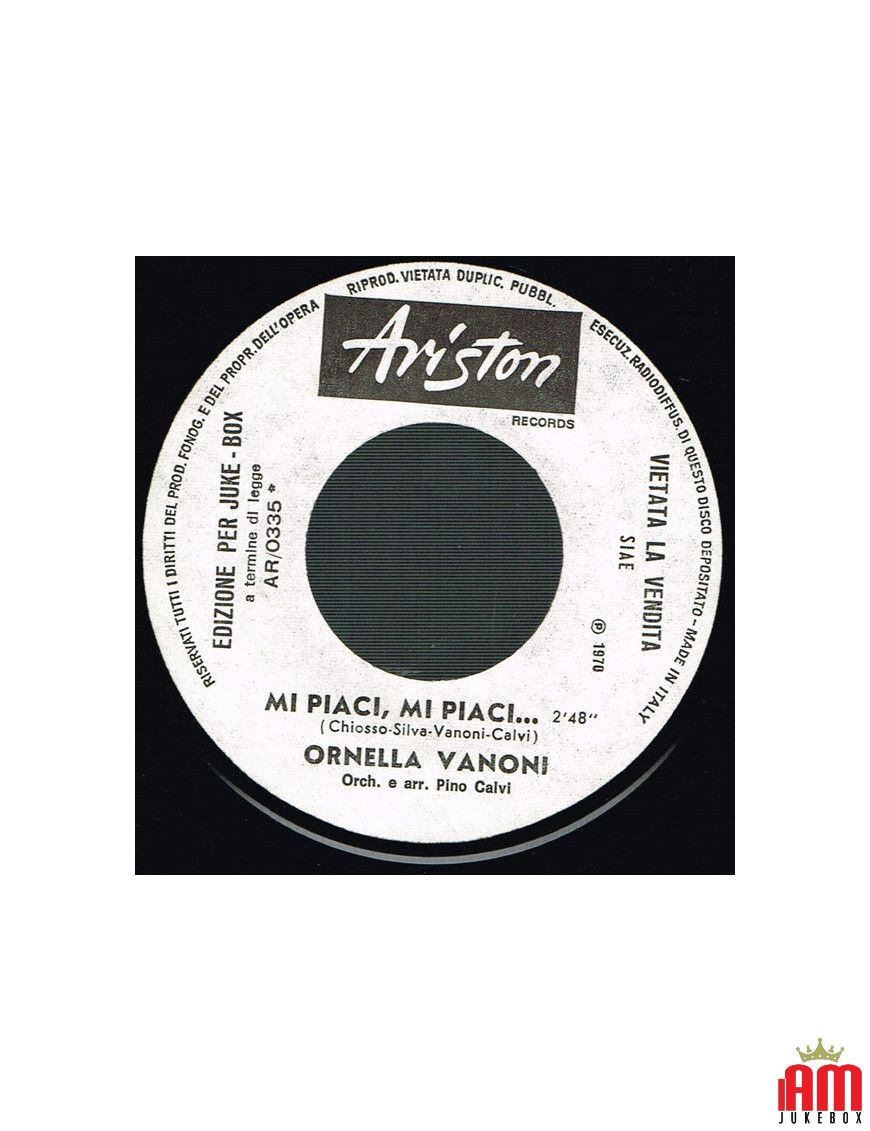 Mi Piaci, Mi Piaci... Goodbye Goodbye...Mi Mancherai (La Plage) [Ornella Vanoni,...] - Vinyl 7", 45 RPM [product.brand] 1 - Shop