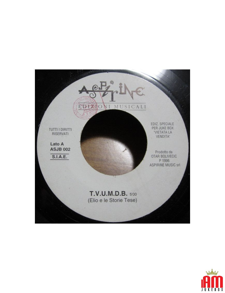 TVUMDB Mio Cuggino [Elio E Le Storie Tese] – Vinyl 7", 45 RPM, Jukebox [product.brand] 1 - Shop I'm Jukebox 