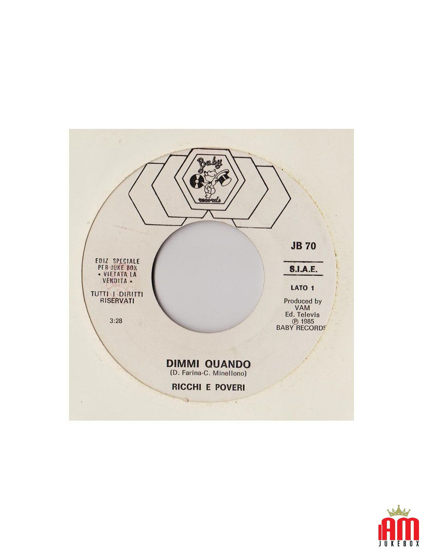 Tell Me When Bad Boy [Ricchi E Poveri,...] - Vinyl 7", 45 RPM, Jukebox [product.brand] 1 - Shop I'm Jukebox 